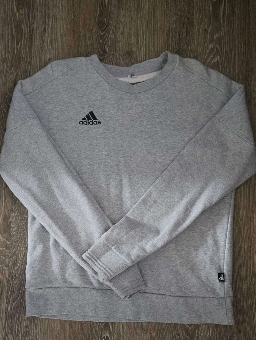 Adidas Tango French Terry Crewneck Sweatshirt Grey - Back Graphic Logo